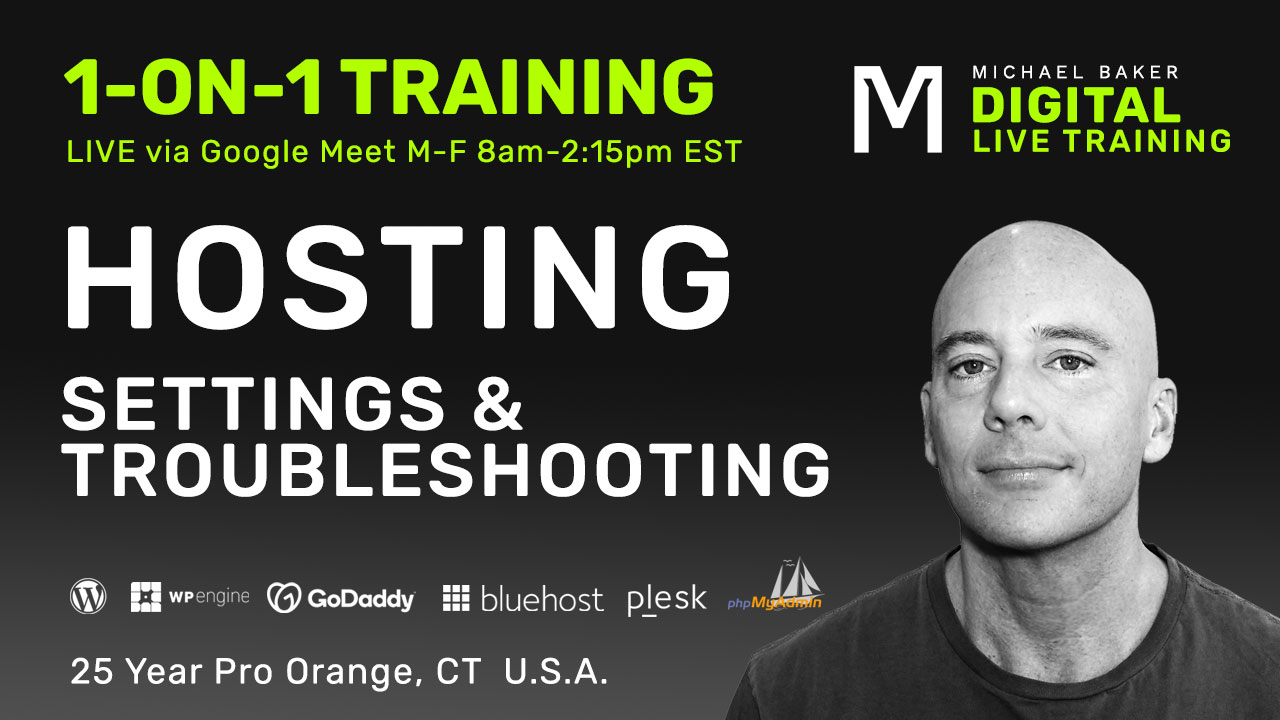 Featured image for “Hosting Training – Live 1-on-1 Training”